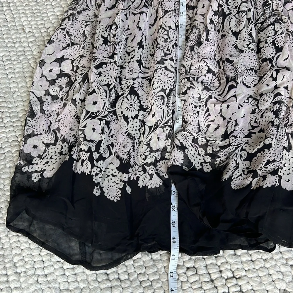 Anthropologie Long floral Dress puff sleeve tie back XS - Picture 10 of 12